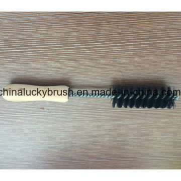Poignée en bois brosse de nettoyage en fil de nylon noir (YY-606)